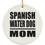 Spanish Water Dog Mom - Circle Ornament
