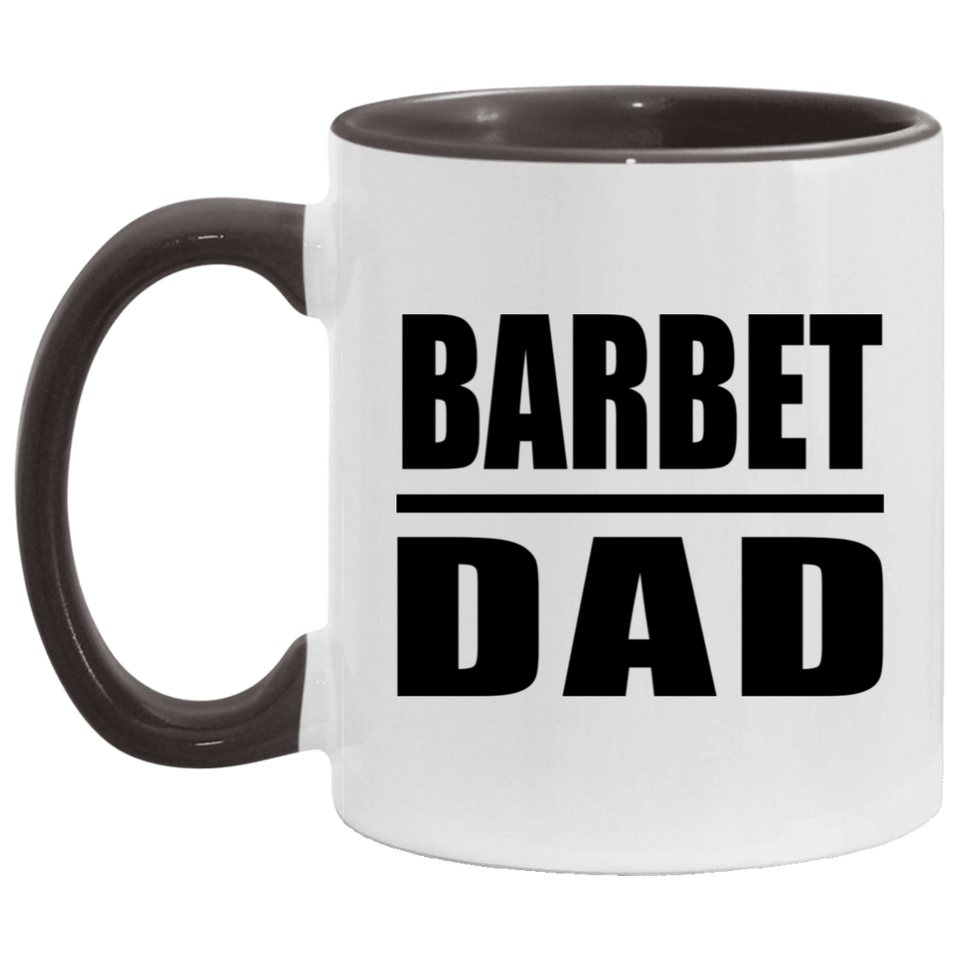 Barbet Dad - 11oz Accent Mug Black