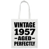 67th Birthday Vintage 1957 Aged Perfectly - Tote Bag White