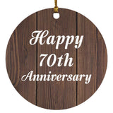 Happy 70th Anniversary - Circle Ornament D