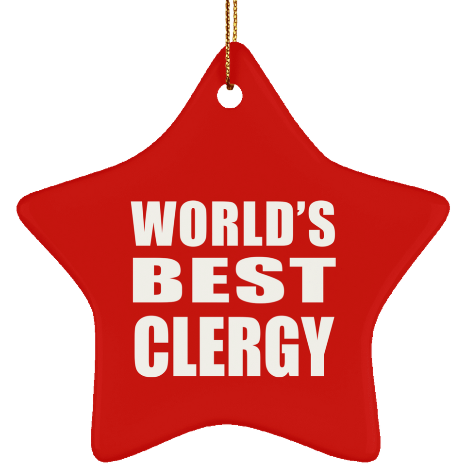 World's Best Clergy - Star Ornament