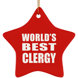World's Best Clergy - Star Ornament