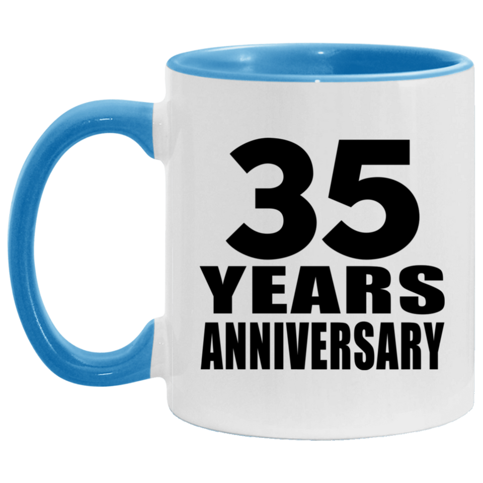 35th Anniversary 35 Years - 11oz Accent Mug Blue