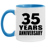 35th Anniversary 35 Years - 11oz Accent Mug Blue