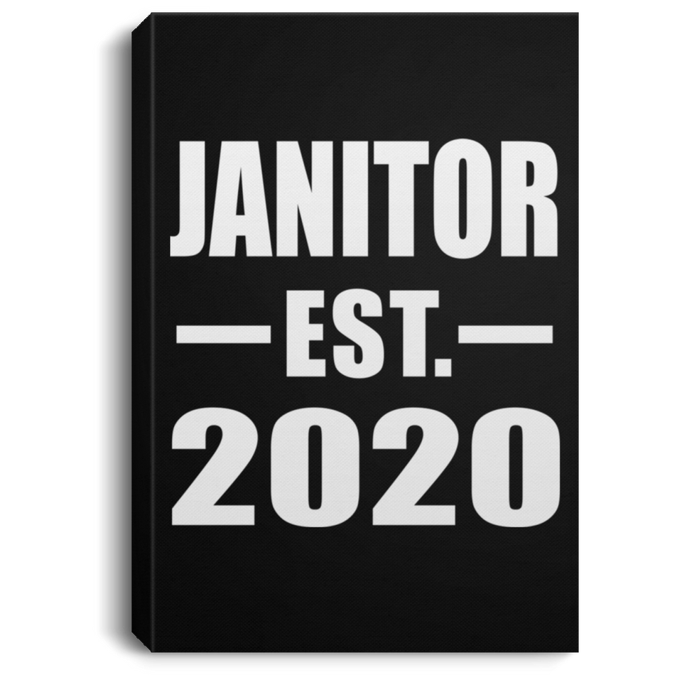 Janitor Established EST. 2020 - Canvas Portrait