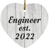 Engineer Established Est. 2022 - Heart Ornament F