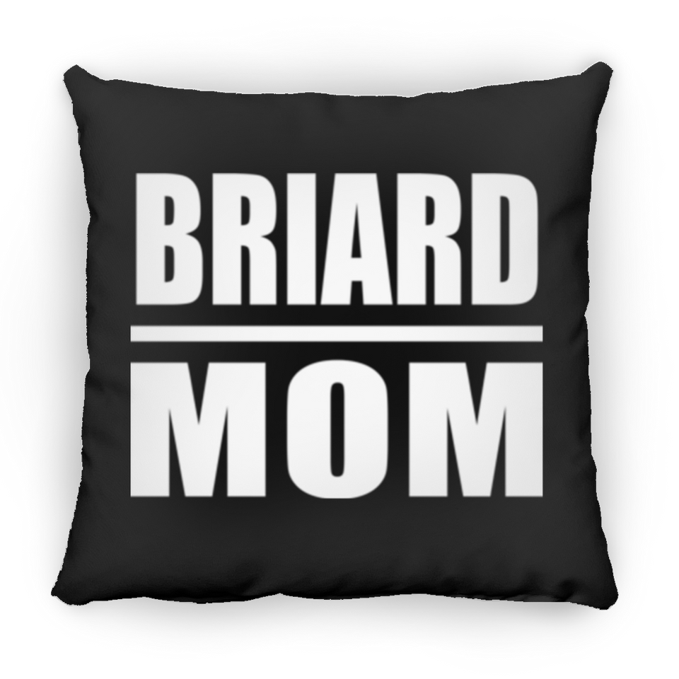 Briard Mom - Throw Pillow Black