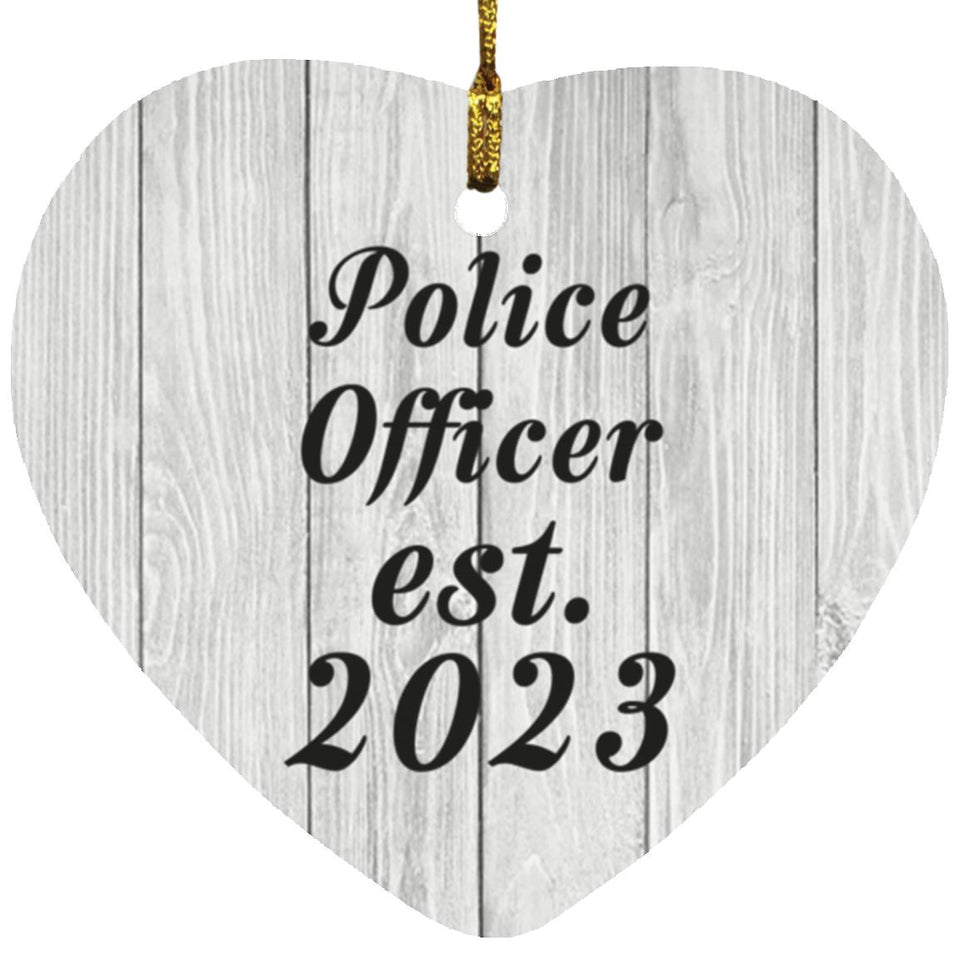 Police Officer Established Est. 2023 - Heart Ornament F