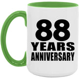88th Anniversary 88 Years Anniversary - 15oz Accent Mug Green