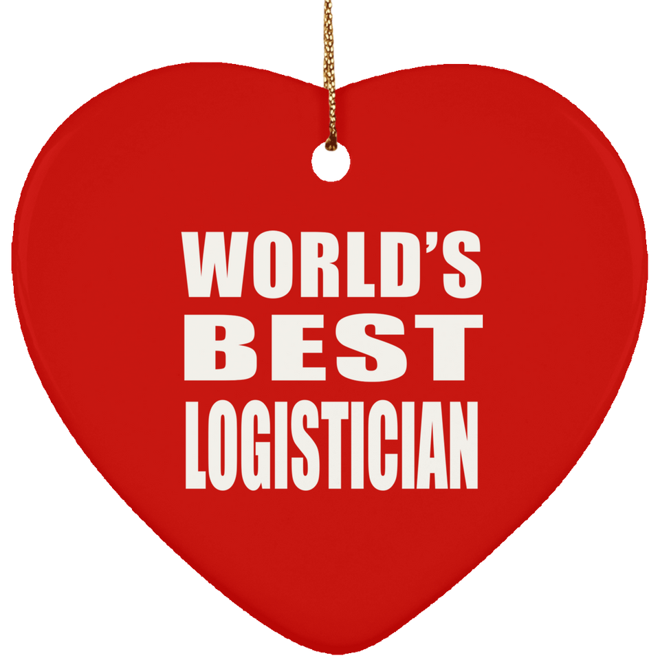 World's Best Logistician - Heart Ornament