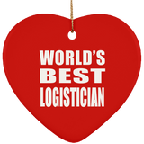 World's Best Logistician - Heart Ornament