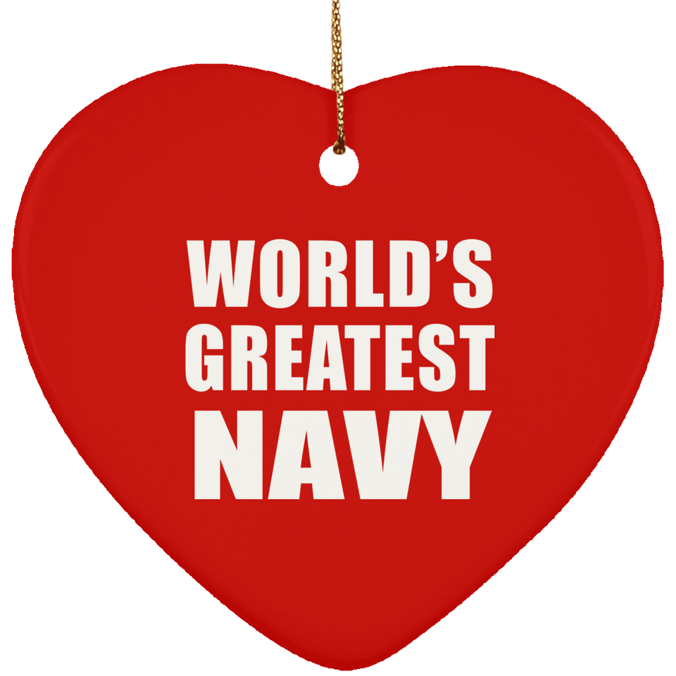 World's Greatest Navy - Heart Ornament