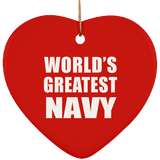 World's Greatest Navy - Heart Ornament