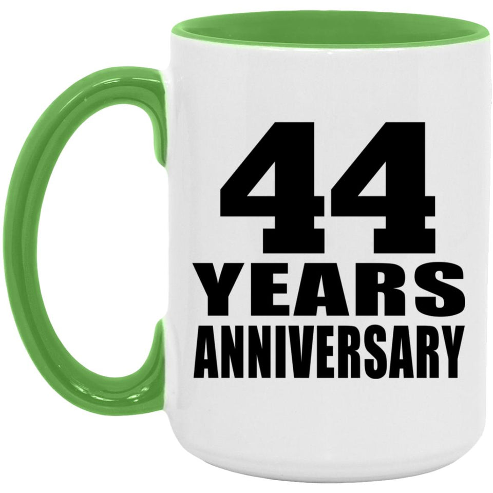44th Anniversary 44 Years Anniversary - 15oz Accent Mug Green