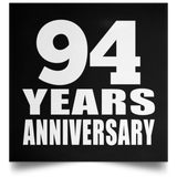 94th Anniversary 94 Years Anniversary - Poster Square