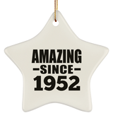 72nd Birthday Amazing Since 1952 - Star Ornament