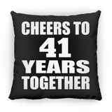 41st Anniversary Cheers To 41 Years Together - Throw Pillow Black