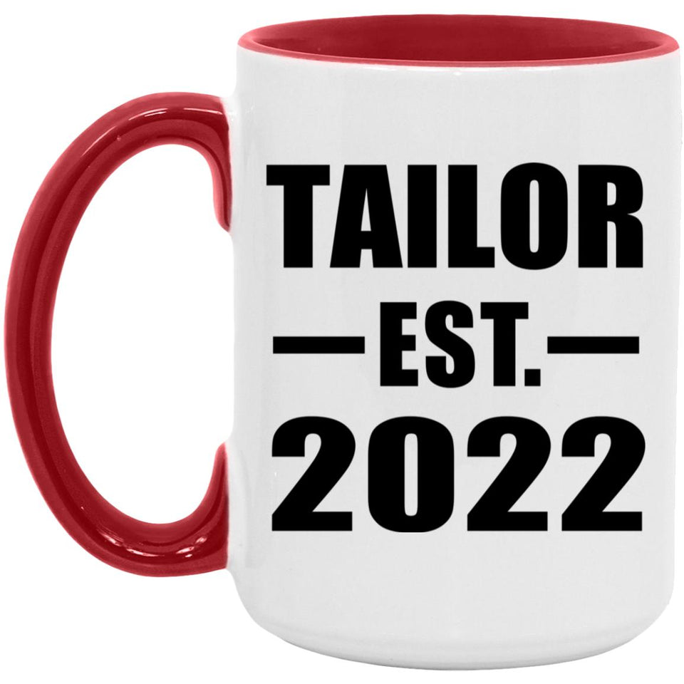 Tailor Established EST. 2022 - 15oz Accent Mug Red