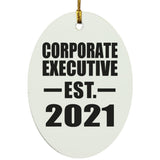 Corporate Executive Established EST. 2021 - Oval Ornament