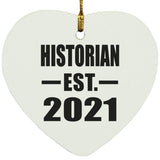 Historian Established EST. 2021 - Heart Ornament