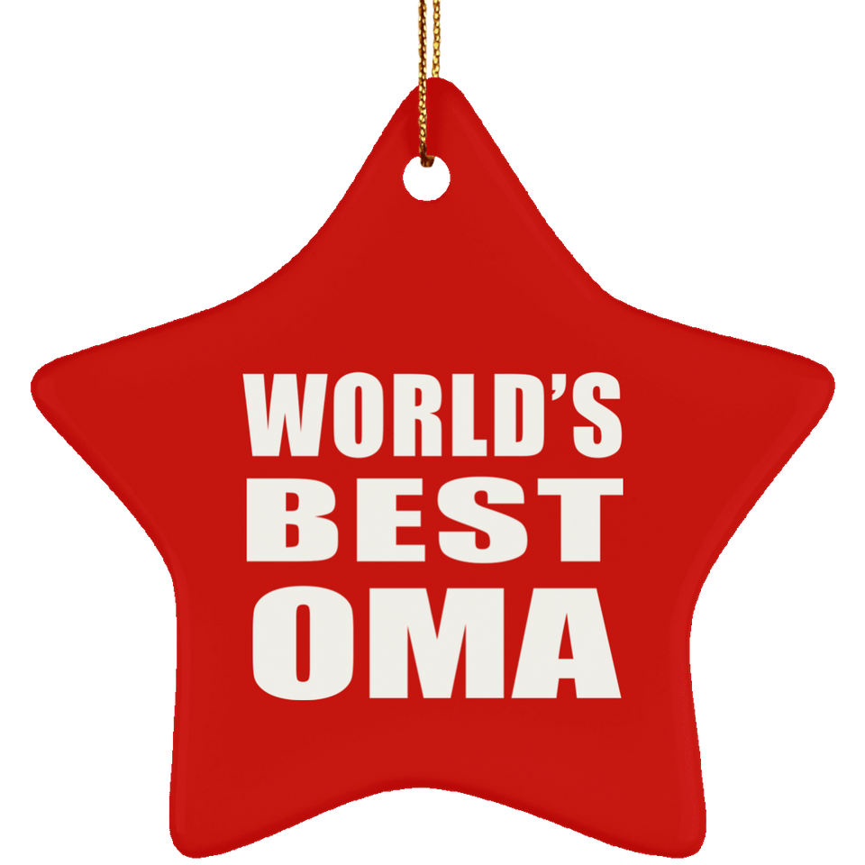 World's Best Oma - Star Ornament
