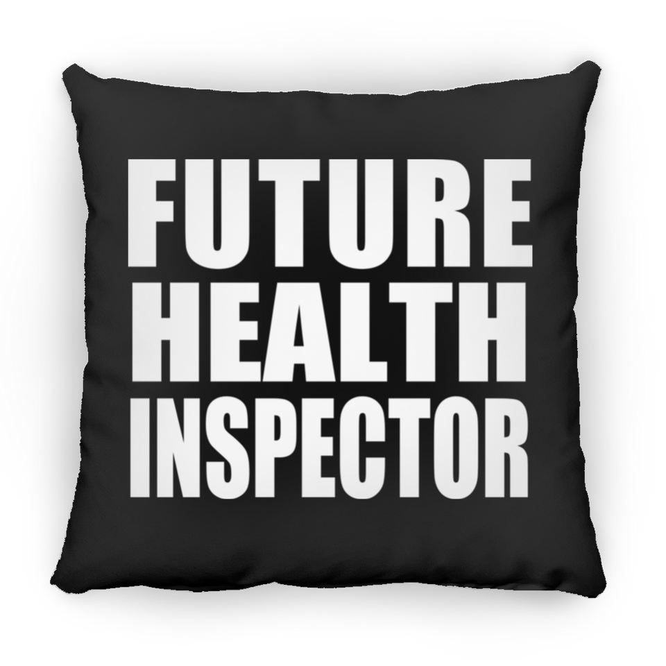 Future Health Inspector - Throw Pillow Black