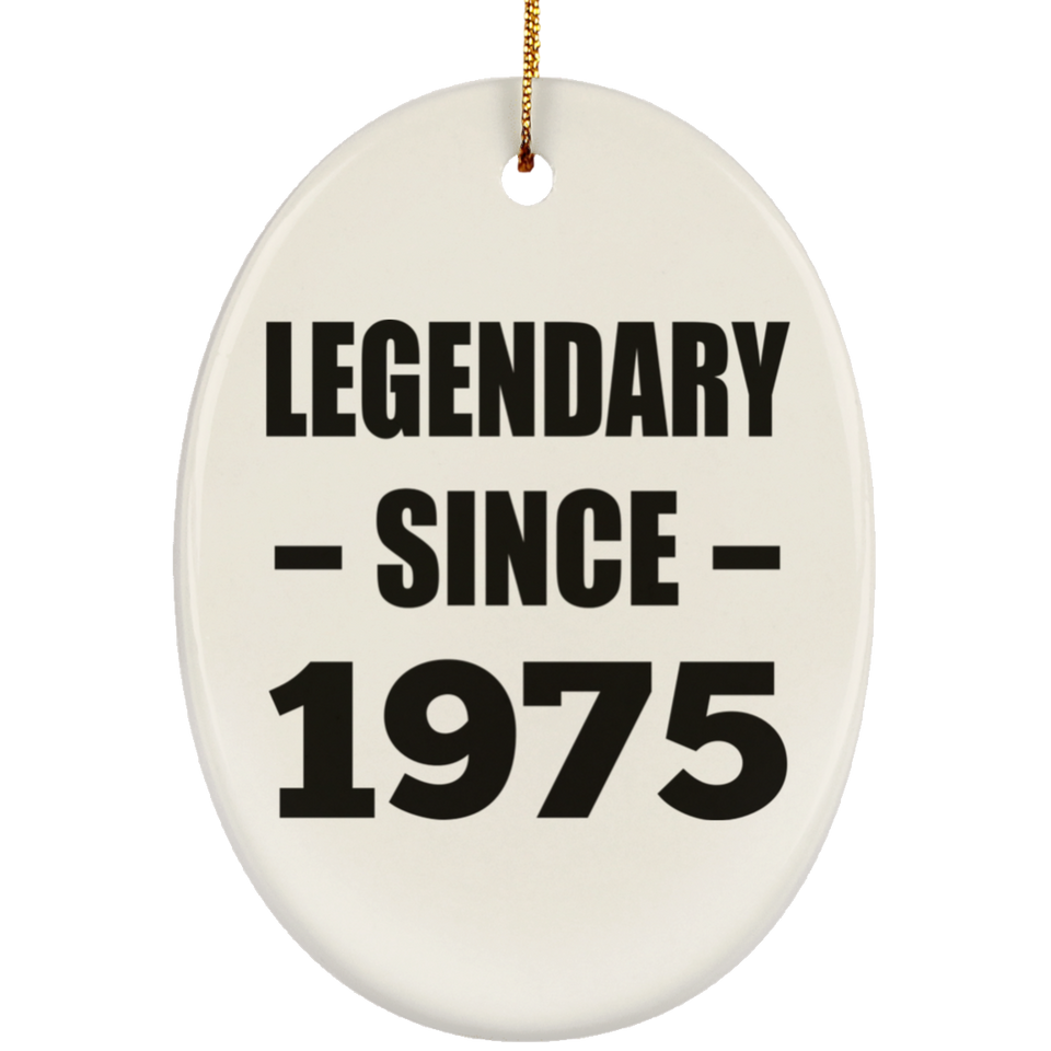 49th Birthday Legendary Since 1975 - Oval Ornament