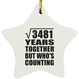 59th Anniversary Square Root of 3481 Years Who's Counting - Star Ornament