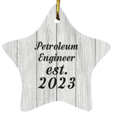 Petroleum Engineer Established Est. 2023 - Star Ornament F