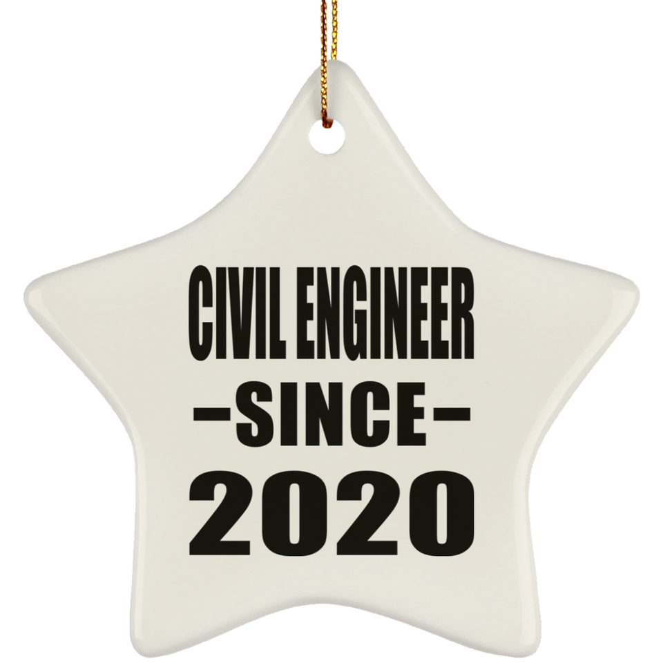 Civil Engineer Since 2020 - Star Ornament