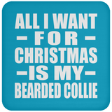 All I Want For Christmas Is My Bearded Collie - Coaster