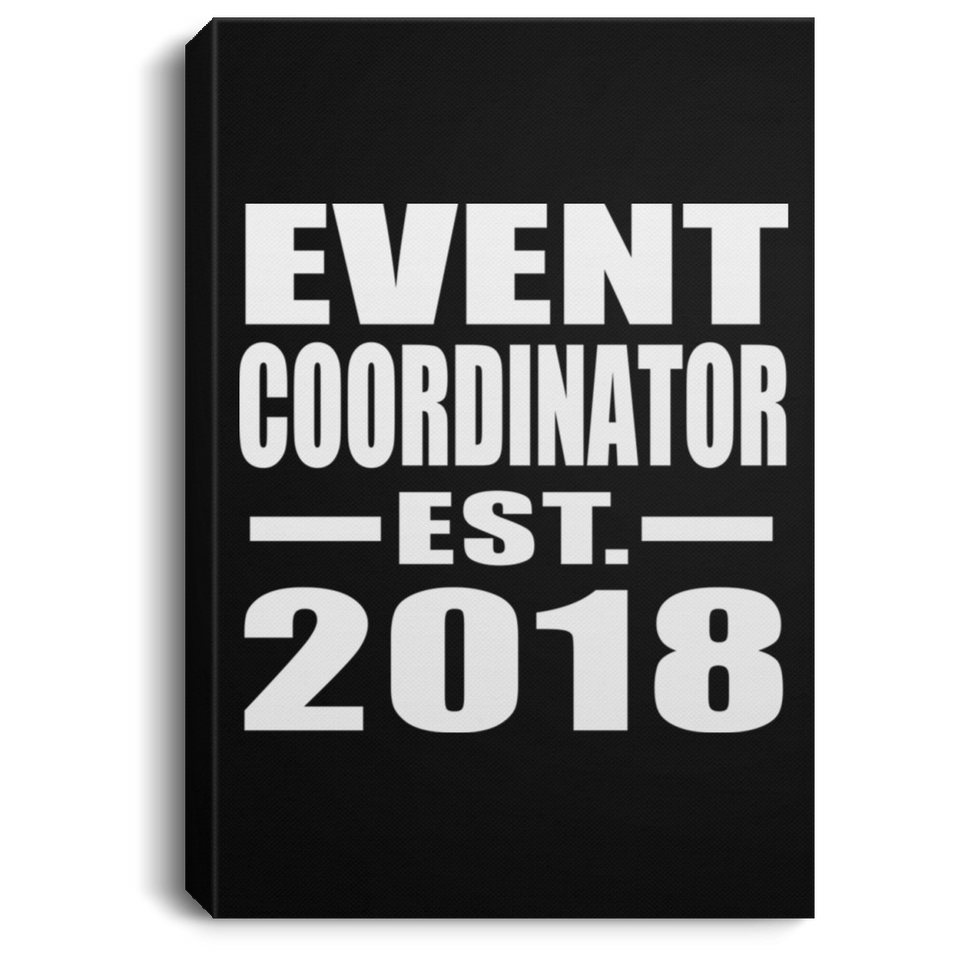 Event Coordinator Established EST. 2018 - Canvas Portrait