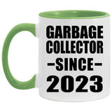 Garbage Collector Since 2023 - 11oz Accent Mug Green