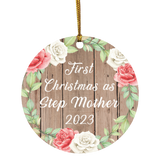 First Christmas As Step Mother 2023 - Circle Ornament B