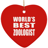 World's Best Zoologist - Heart Ornament