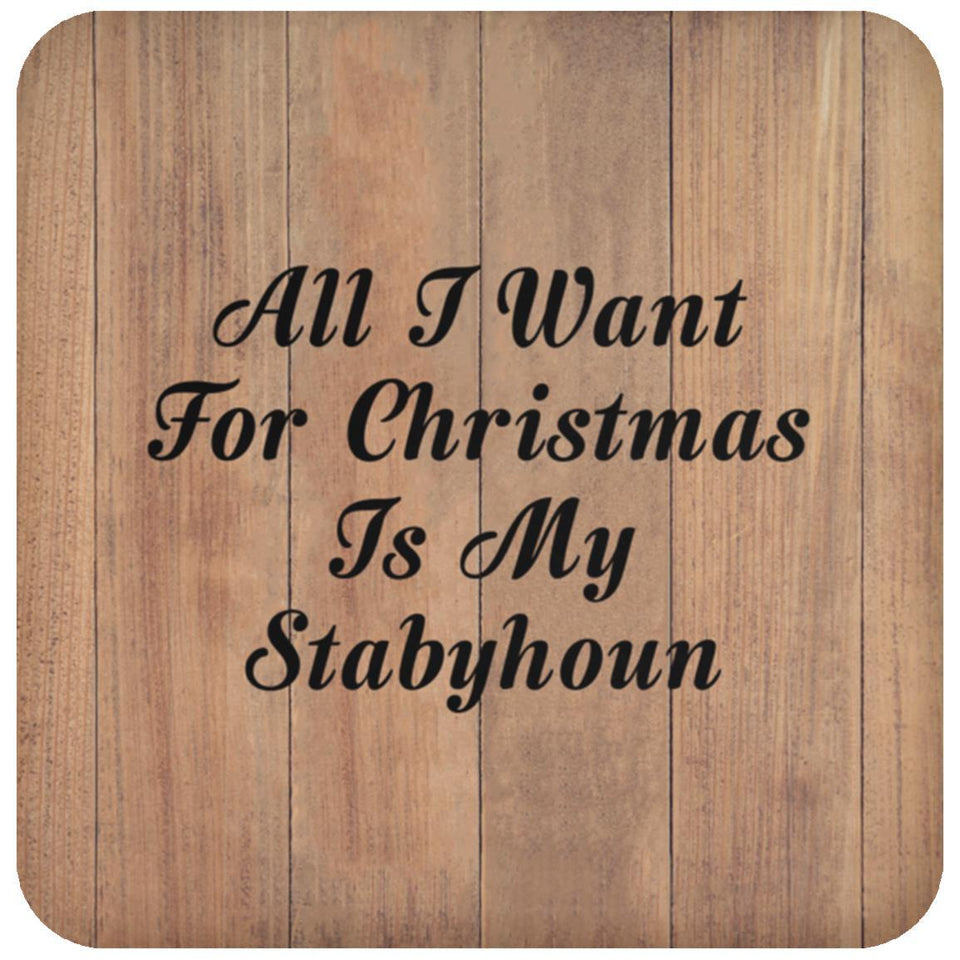 All I Want For Christmas Is My Stabyhoun - Drink Coaster C