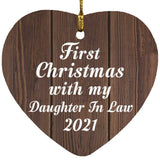 First Christmas With My Daughter In Law 2021 - Heart Ornament D