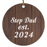 Step Dad Established EST. 2024 - Circle Ornament D