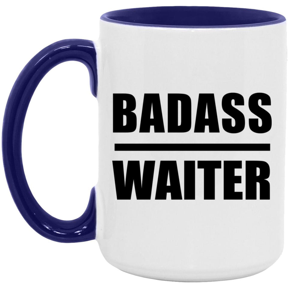 Badass Waiter - 15oz Accent Mug Purple