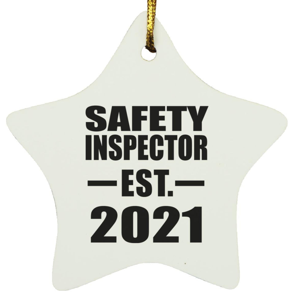 Safety Inspector Established EST. 2021 - Star Ornament