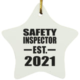 Safety Inspector Established EST. 2021 - Star Ornament