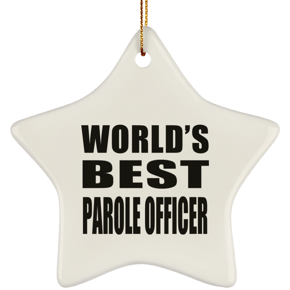 World's Best Parole Officer - Star Ornament