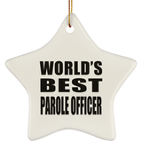 World's Best Parole Officer - Star Ornament