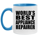 World's Best Appliance Repairer - 11oz Accent Mug Blue