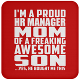 Proud HR Manager Mom Of Awesome Son - Drink Coaster