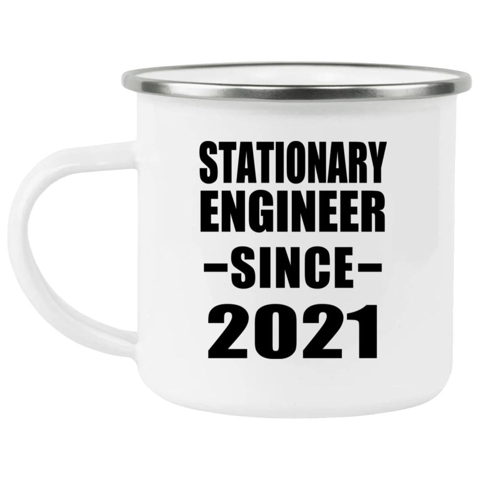 Stationary Engineer Since 2021 - 12oz Camping Mug