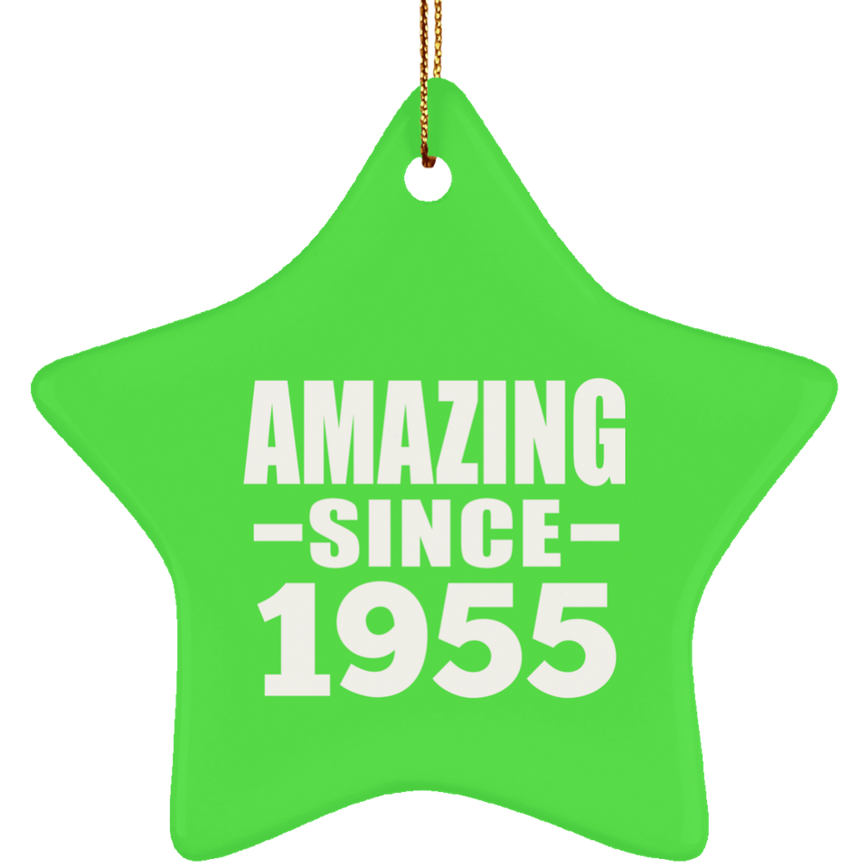 69th Birthday Amazing Since 1955 - Star Ornament