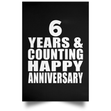 Happy 6th Anniversary 6 Years & Counting - Poster Portrait