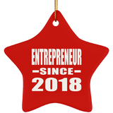 Entrepreneur Since 2018 - Star Ornament