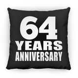 64th Anniversary 64 Years - Throw Pillow Black